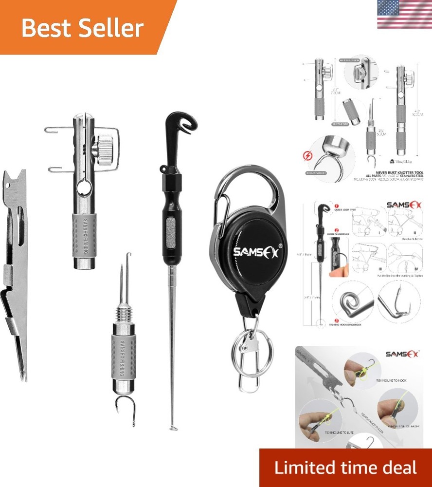 Essential Fishing Accessory: Hook Tying Tool, Loop Tyer & Zinger Retractor