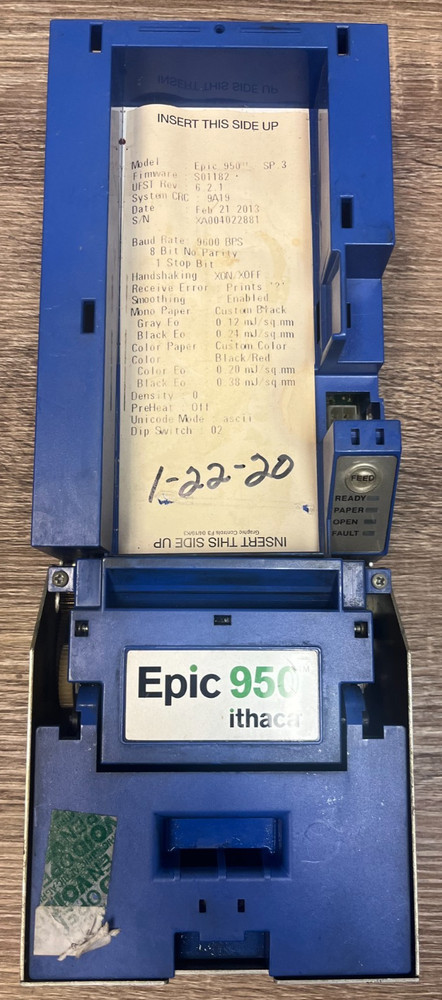 Epic Ithaca 950 Slot Machine Ticket Printer 1018A