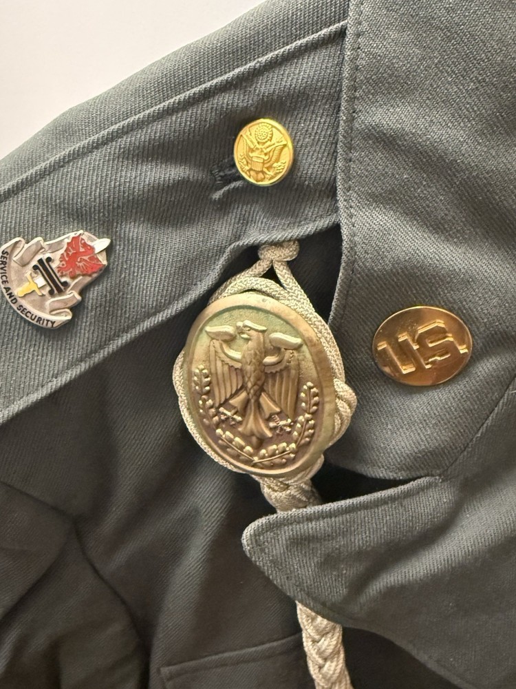 Vintage US Army Uniform Set Staff Sergeant E-6 Class A Jacket & Pants 1980s