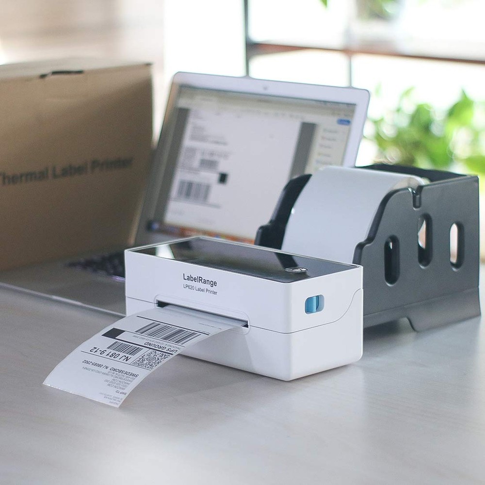 Label Holder for Rolls and Fanfold Labels - Desktop Label Printer Accessory