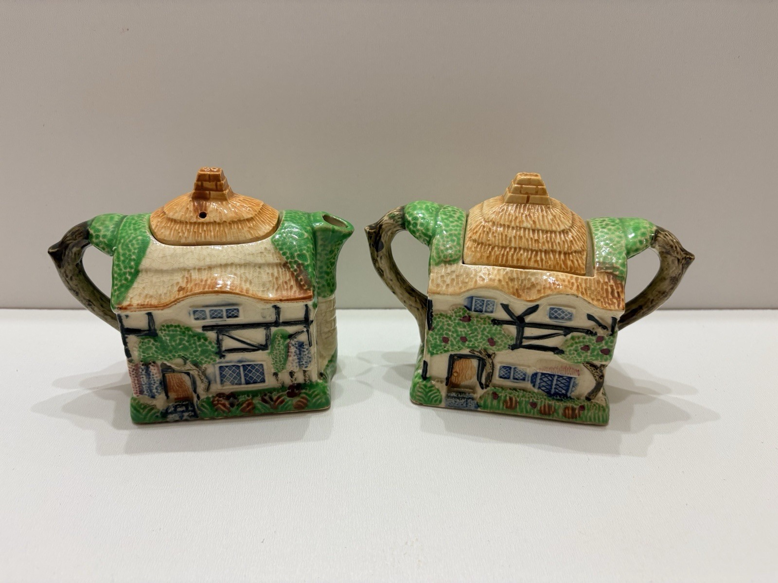 Vtg Cottage Sugar & Creamer Otagiri Japanese Porcelain Country Farmhouse