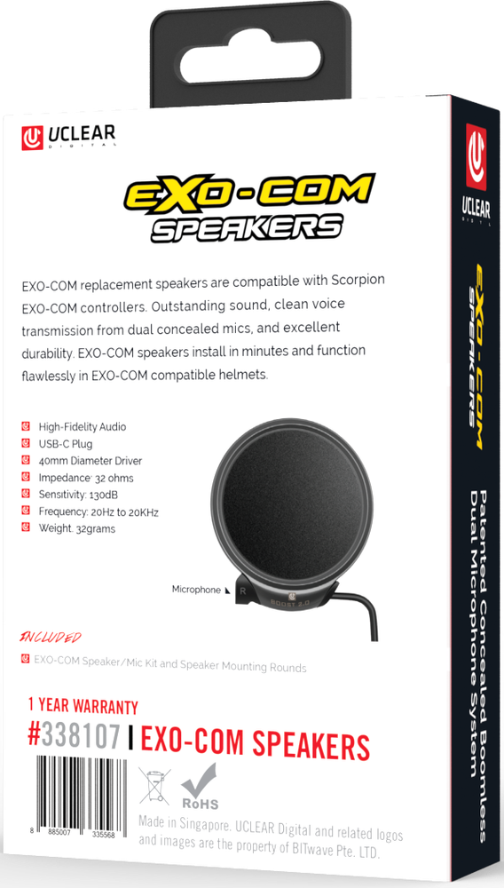 UCLEAR - 338107 - EXO-COM Replacement Speaker/mic Kit