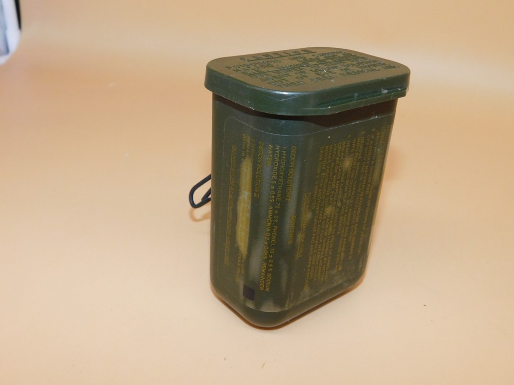 USGI Military Army Decontamination Kit MSA4-3 Plastic Storage Container.