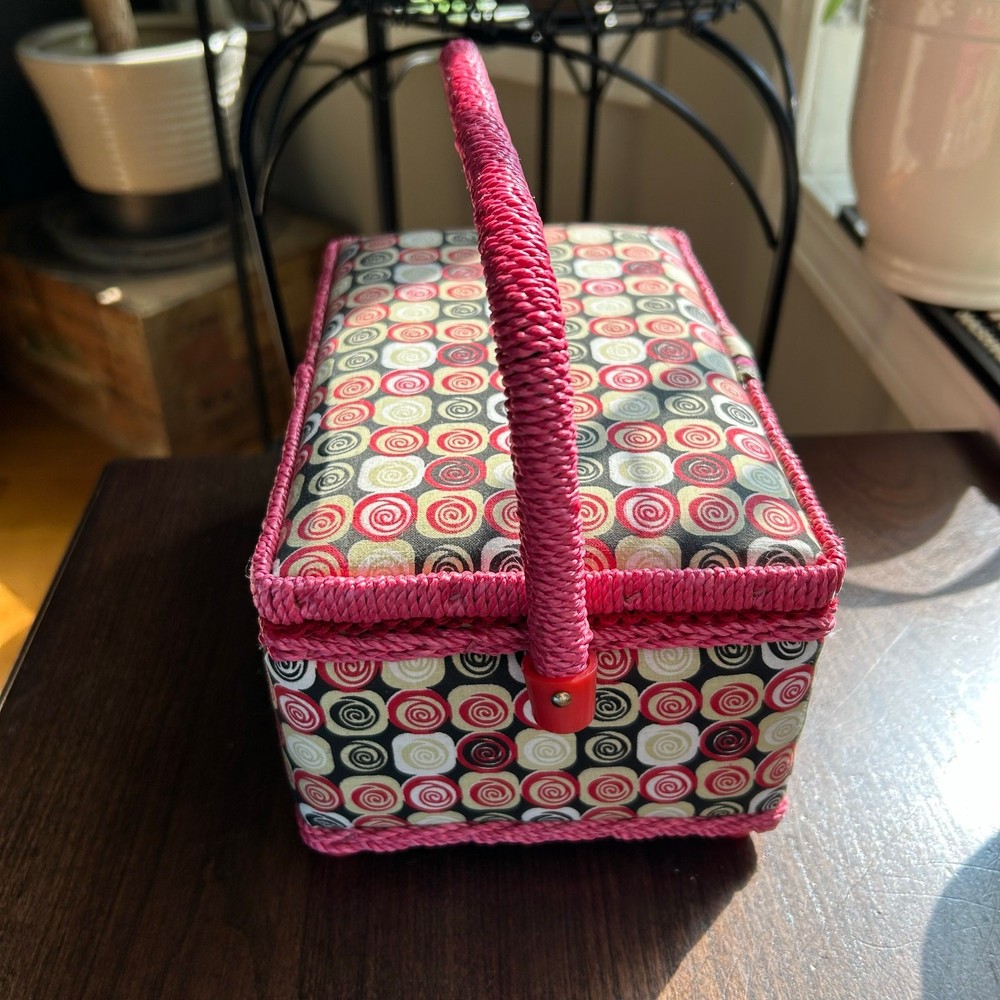 Wicker Sewing Basket Complete with Insert Tray & Extras