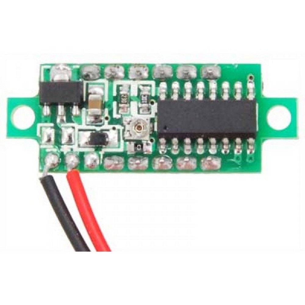 Mini Voltmeter Light Display RED Measures 2.5-30V 2 Wire