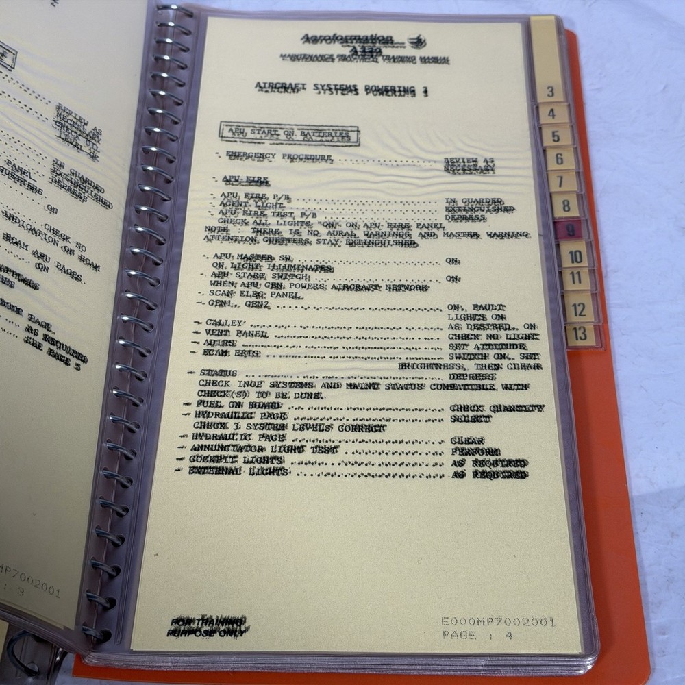 A320 Engine Run-Up Check-List Aeroformation Maintenance Training Manual