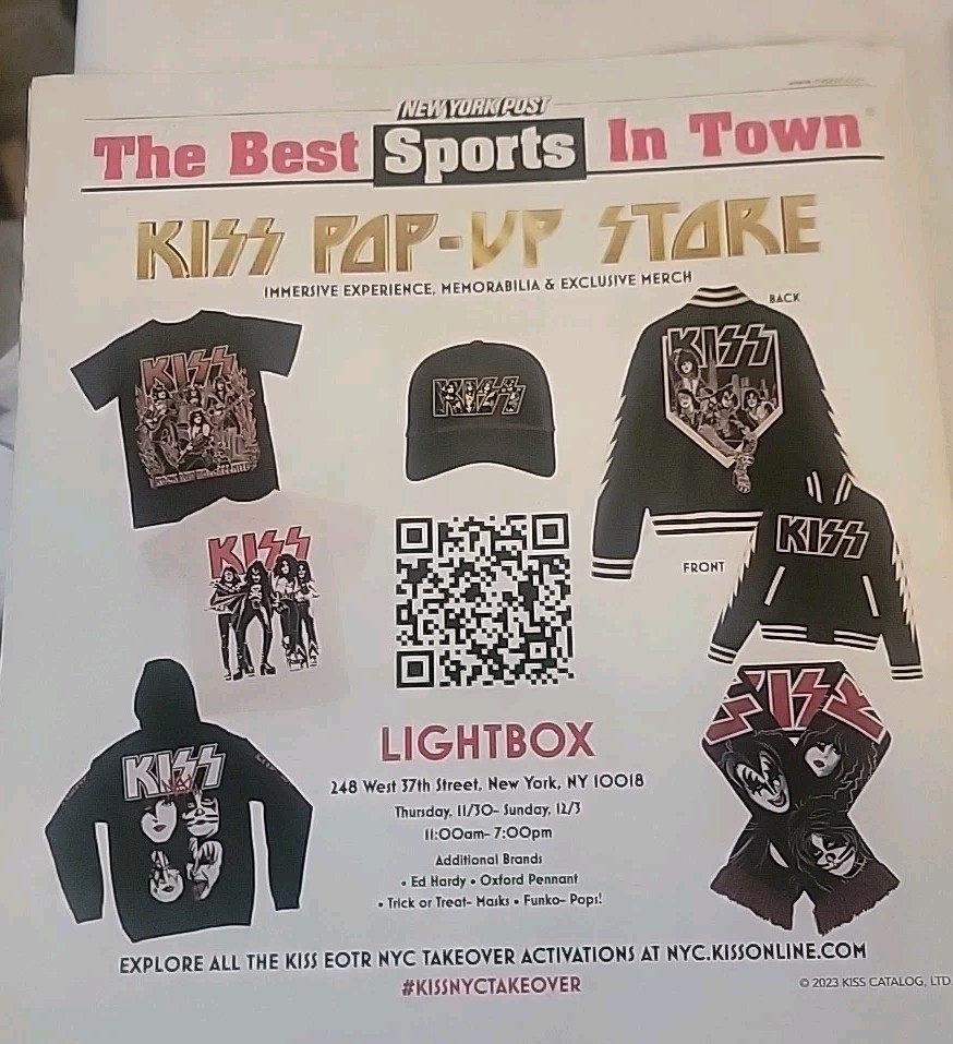 NY POST FINAL KISS SHOWS MSG -ALL 3 DAYS INCLUDING THE HTF ONE. DAY #1 VERY RARE