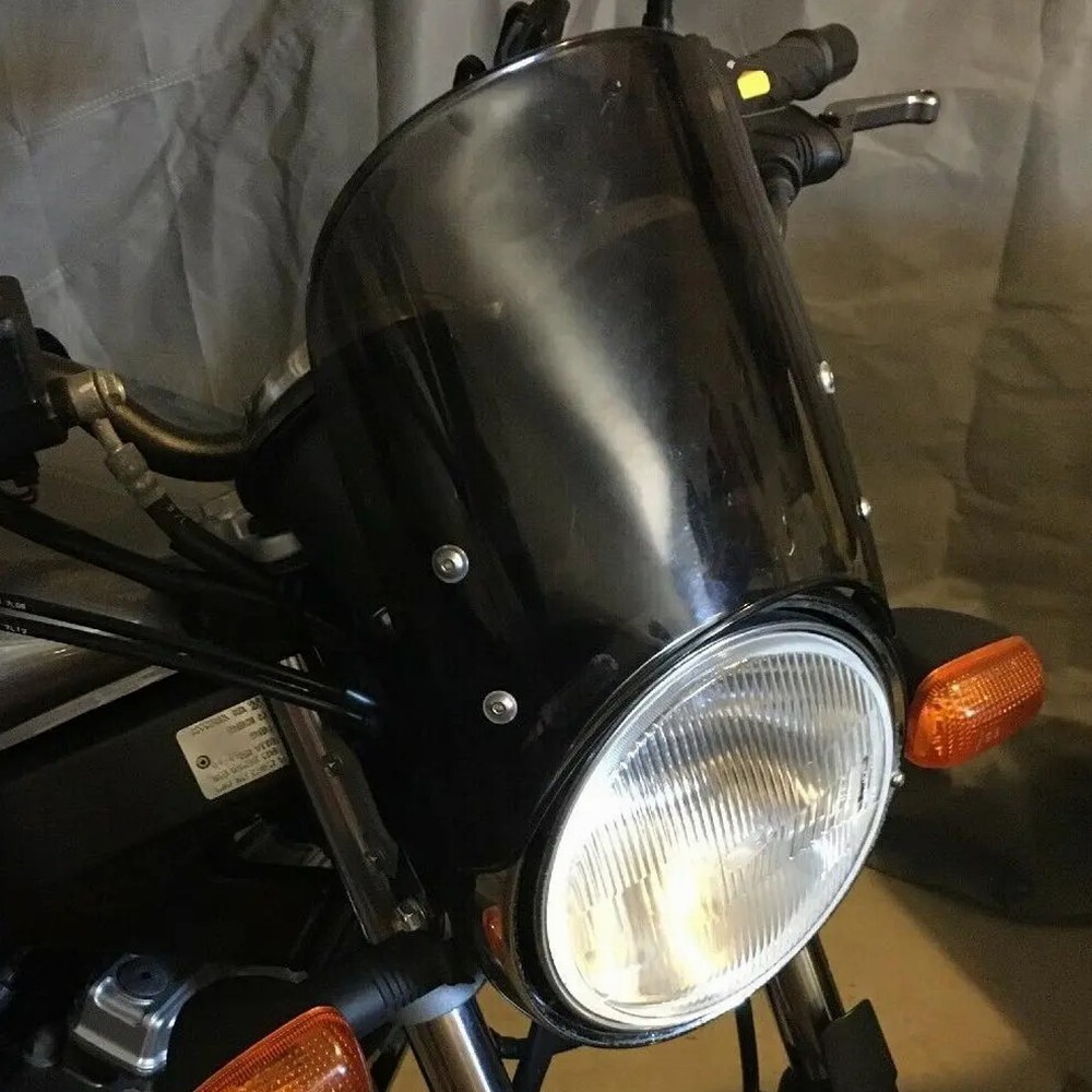 Universal Headlight Motorcycle Windshield Windscreen For 5"-7'' Headlight Smoked