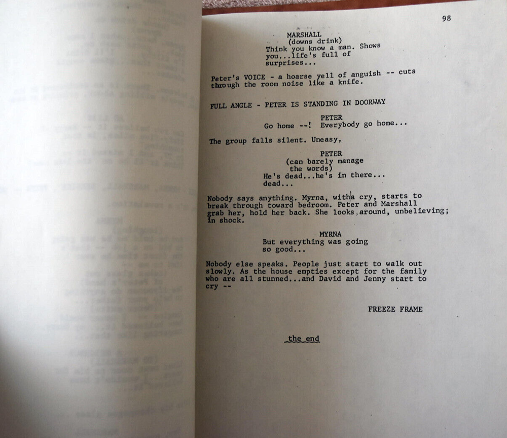 "No Place For a Happy Man" Original First Draft Screenplay Script