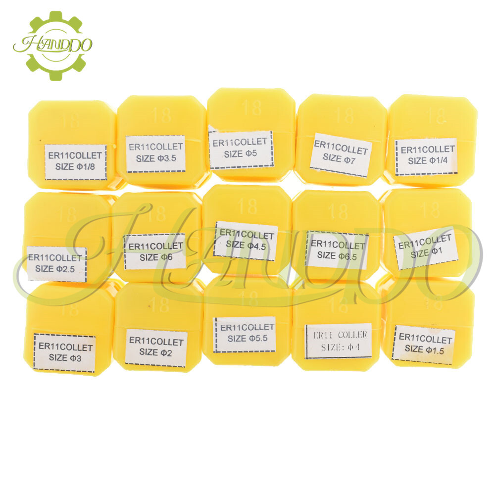 15Pcs ER11 Spring Collet Set CNC Super Precision Milling Tool
