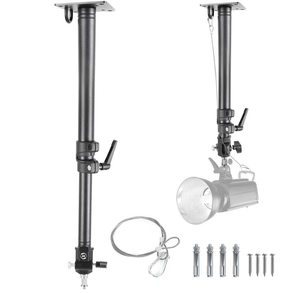 Photography Studio Ceiling Mount 360° Rotation Wall Ceiling Light Mount Boom ...