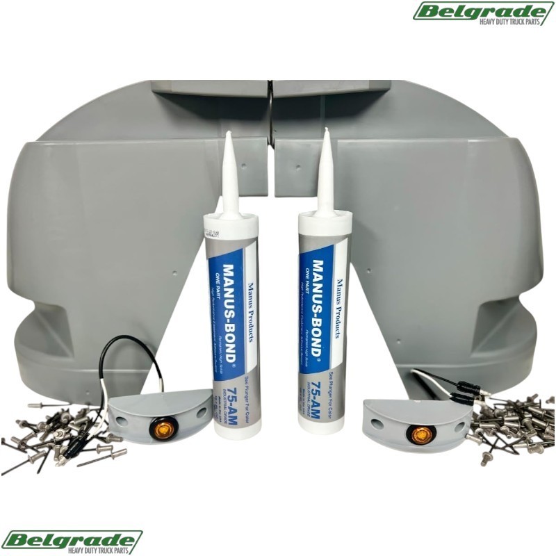 Complete Corner Cap Kit Replaces Supreme Truck Body 116404/116405 - Aftermarket