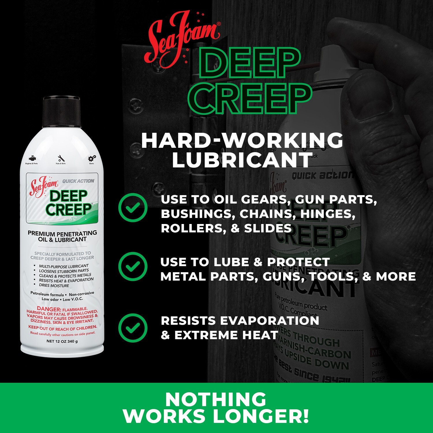 Sea Foam Deep Creep Penetrating Oil and Lubricant DC14 12 oz Pack of 2
