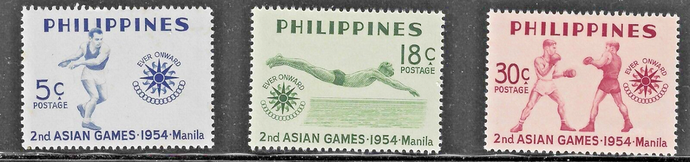 Philippines (1954) - Scott # 610 - 612, MH