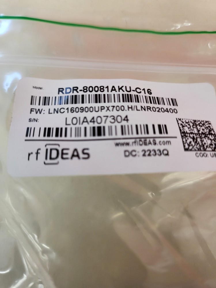 Original RF Ideas Wave ID RDR-80081AKU-C16 Plus Keystroke Access Control Reader