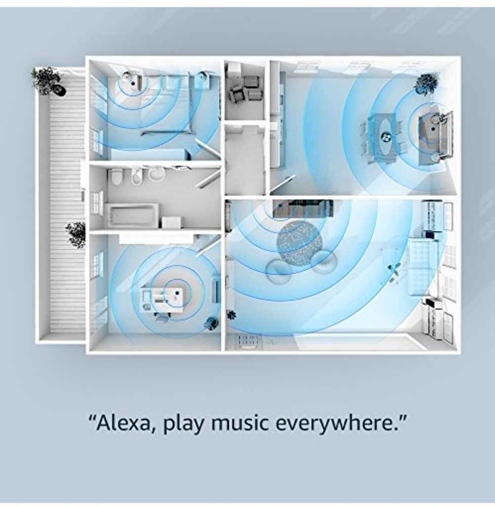 🔥 Amazon Echo 2nd Gen Alexa Smart Speaker, Gray, US Version | Certified Return