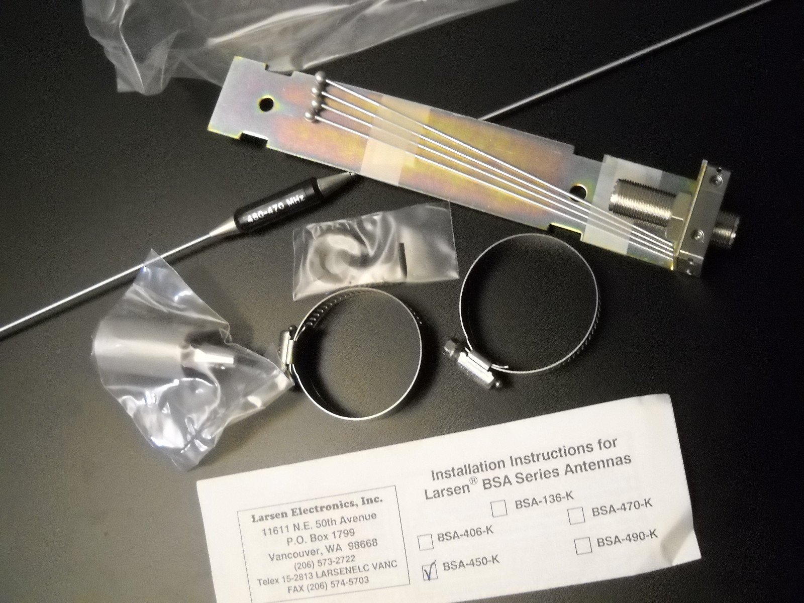 Larsen BSA 450 - High Gain GMRS Omni-Directional Base Station - Repeater Antenna