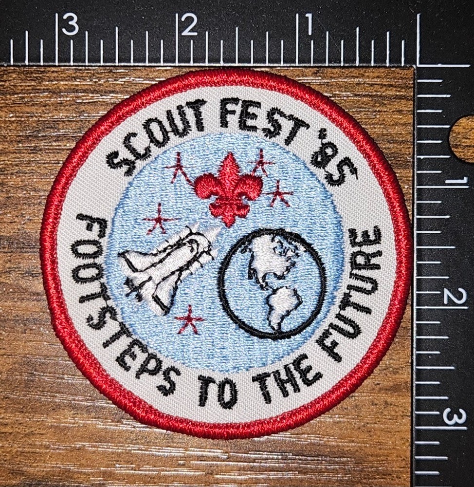 Boy Scout Fest 1985 Footsteps to the Future Space Shuttle BSA Patch