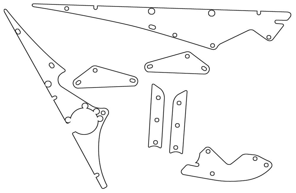 COLORED Plastics for SEGA - Independence Day Pinball Machine