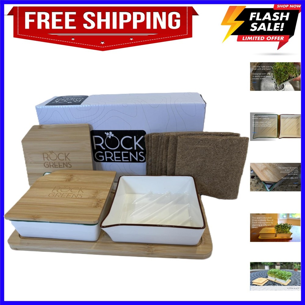 Microgreens Growing Kit. Easy-To-Use, Self-Watering. Includes Two Specially D...