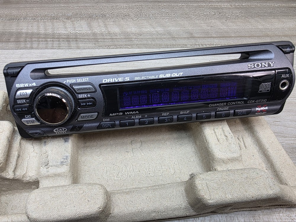 Sony CDX-GT310 Replacement FACEPLATE