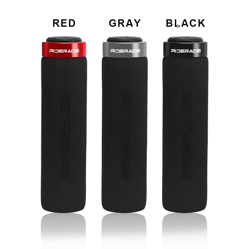 Bicycle Handlebar Soft and Comfortable Foam Grips,Shock red and black