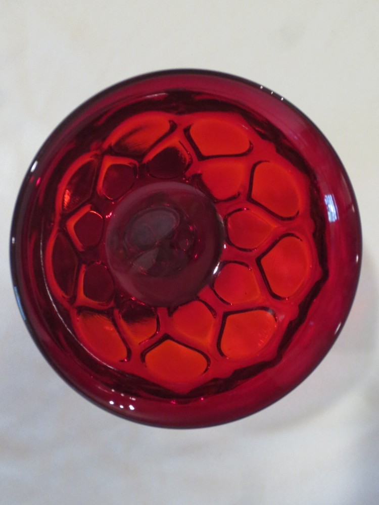 SET OF 4 WESTMORELAND DORIC RUBY SHERBETS