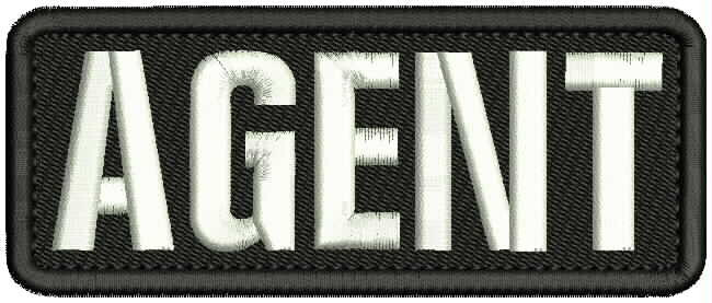 AGENT EMBROIDERY PATCH 2X5 VELCR@ ON BACK