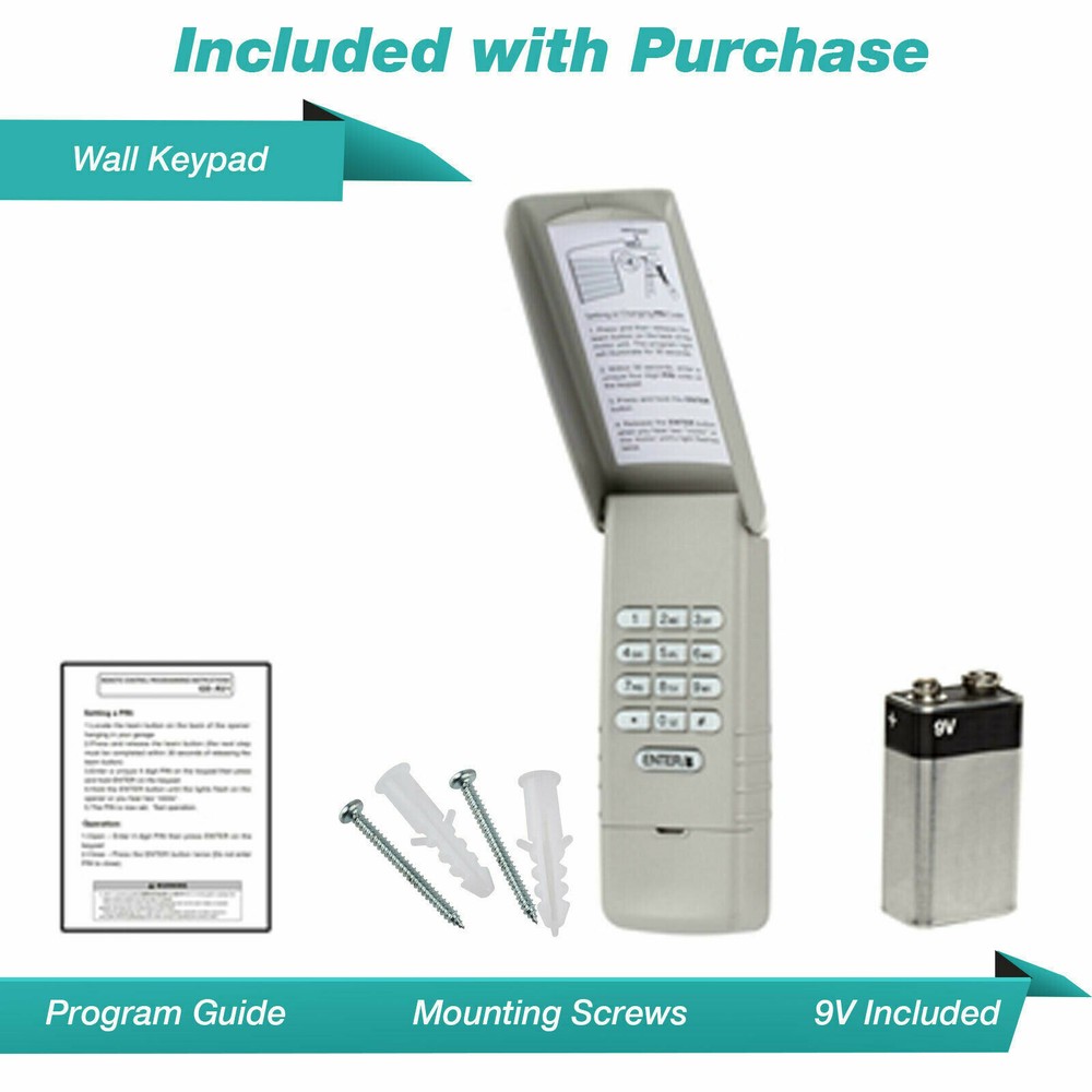 Liftmaster Chamberlain Keyless Entry Keypad Compatible for yellow learn button
