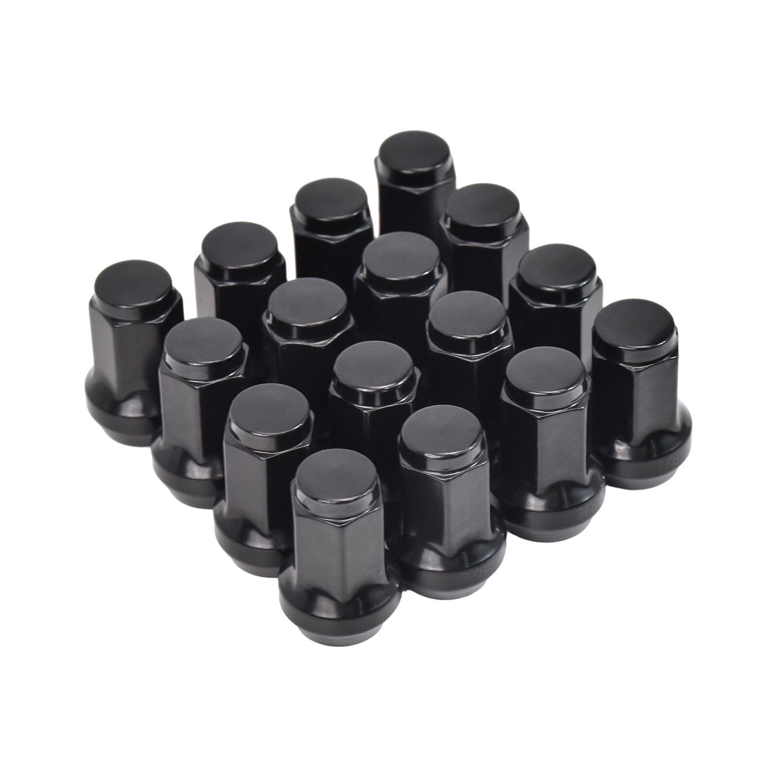 16 Pack 3/8"-24 Black Tapered Lug Nuts for Polaris Ranger 700 Rzr 900xp 800 570