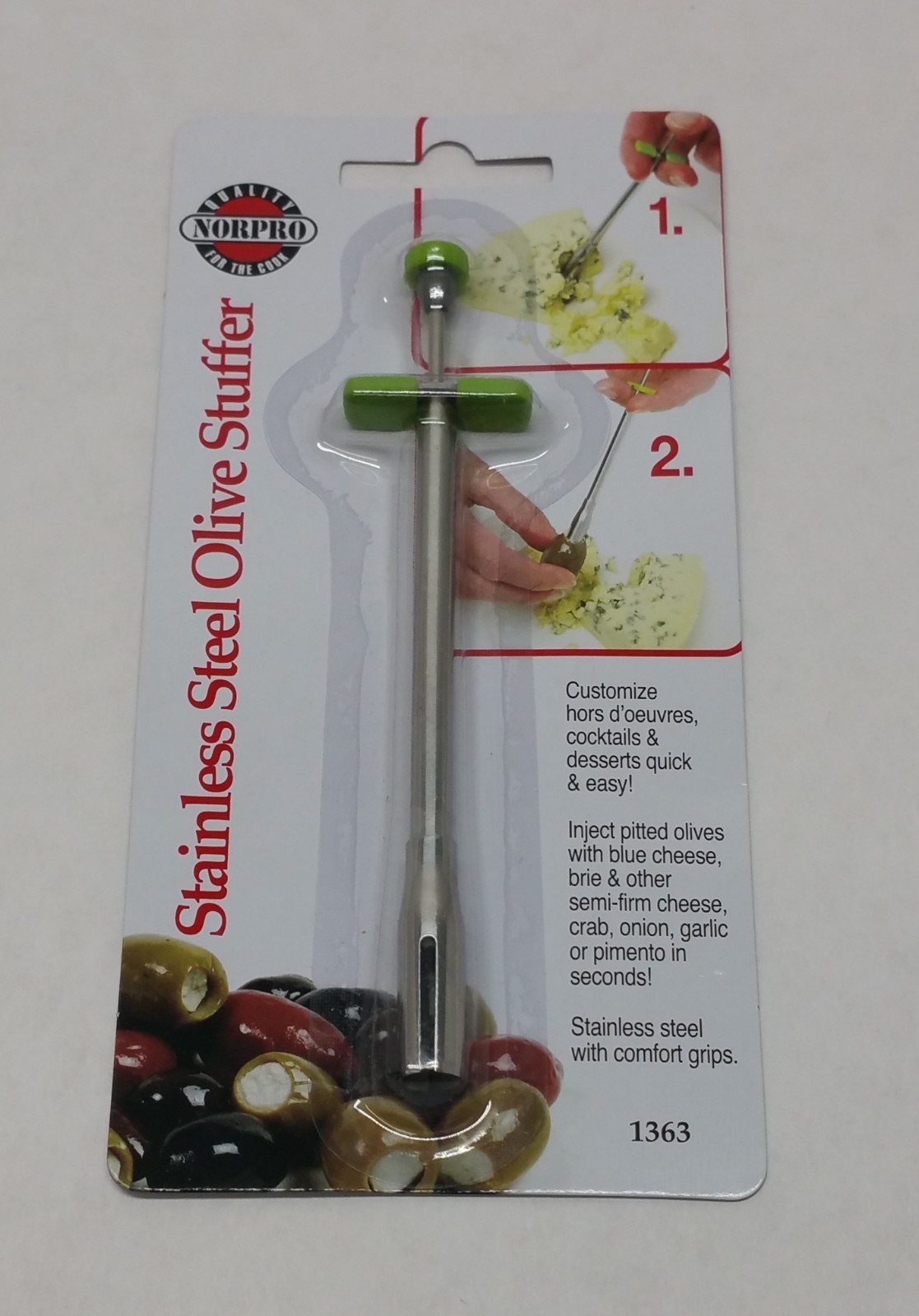 Bar Cocktail & Garnish STAINLESS STEEL PITTED OLIVE STUFFER for Blue Cheese