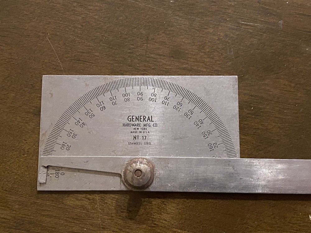 Vintage General Hardware No. 17 Machinist Protractor