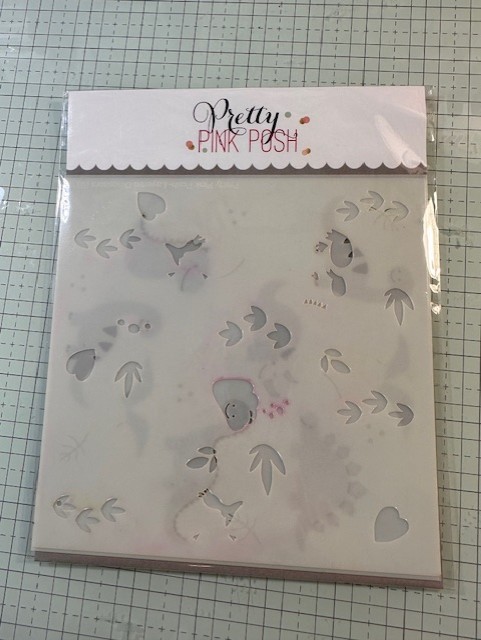 Pretty Pink Posh Dinosaur Stencil