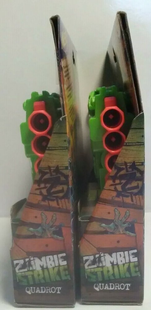 Two (2) NERF Zombie Strike Quadrot Blasters, New