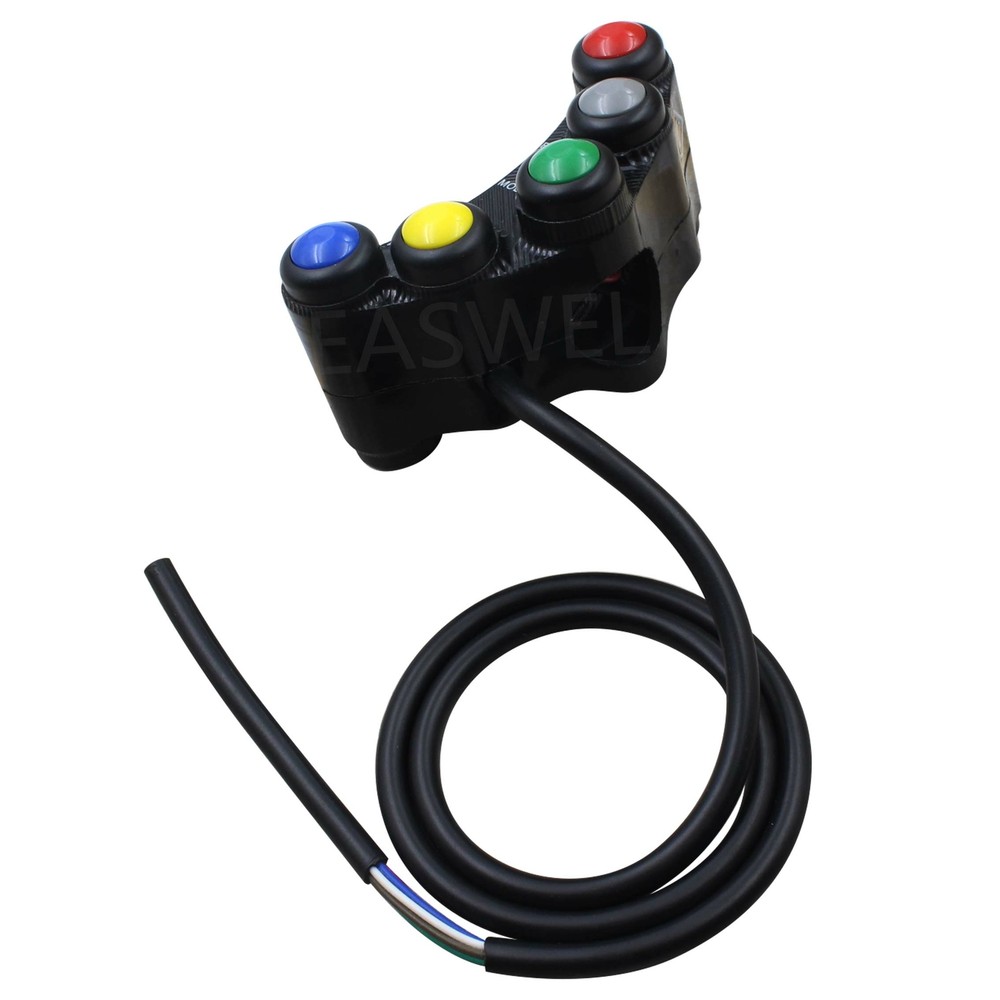 Motorcycle Race Bikes 7 Button Array 22mm 7/8" Handlebar Mount Switches Assembly