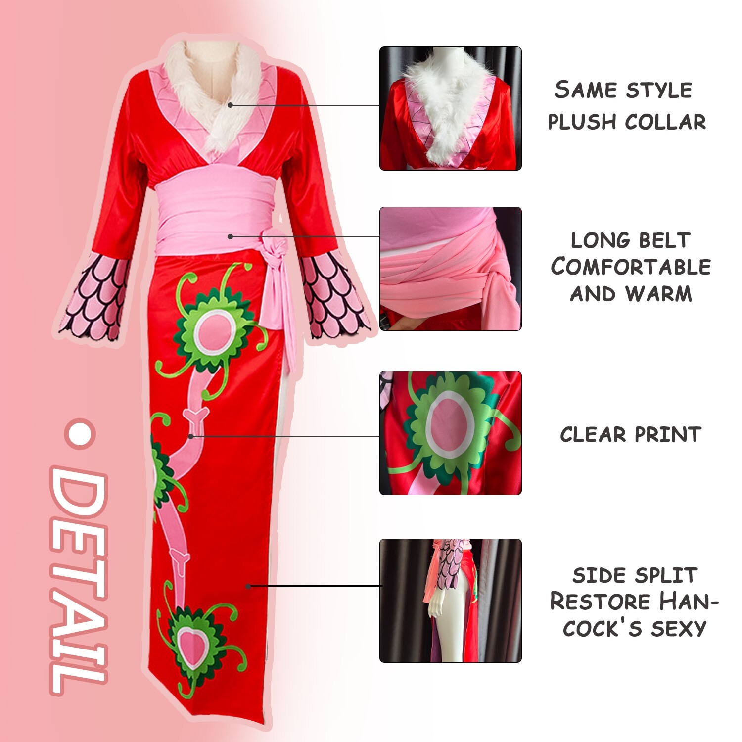 One Piece Boa Hancock Cosplay Kimono Costume kimono empress queen Japanese suit