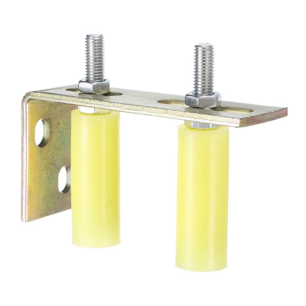 2Pcs Slide Gate Guide Roller 3" Nylon Gate Support Rollers with Bracket, Yellow