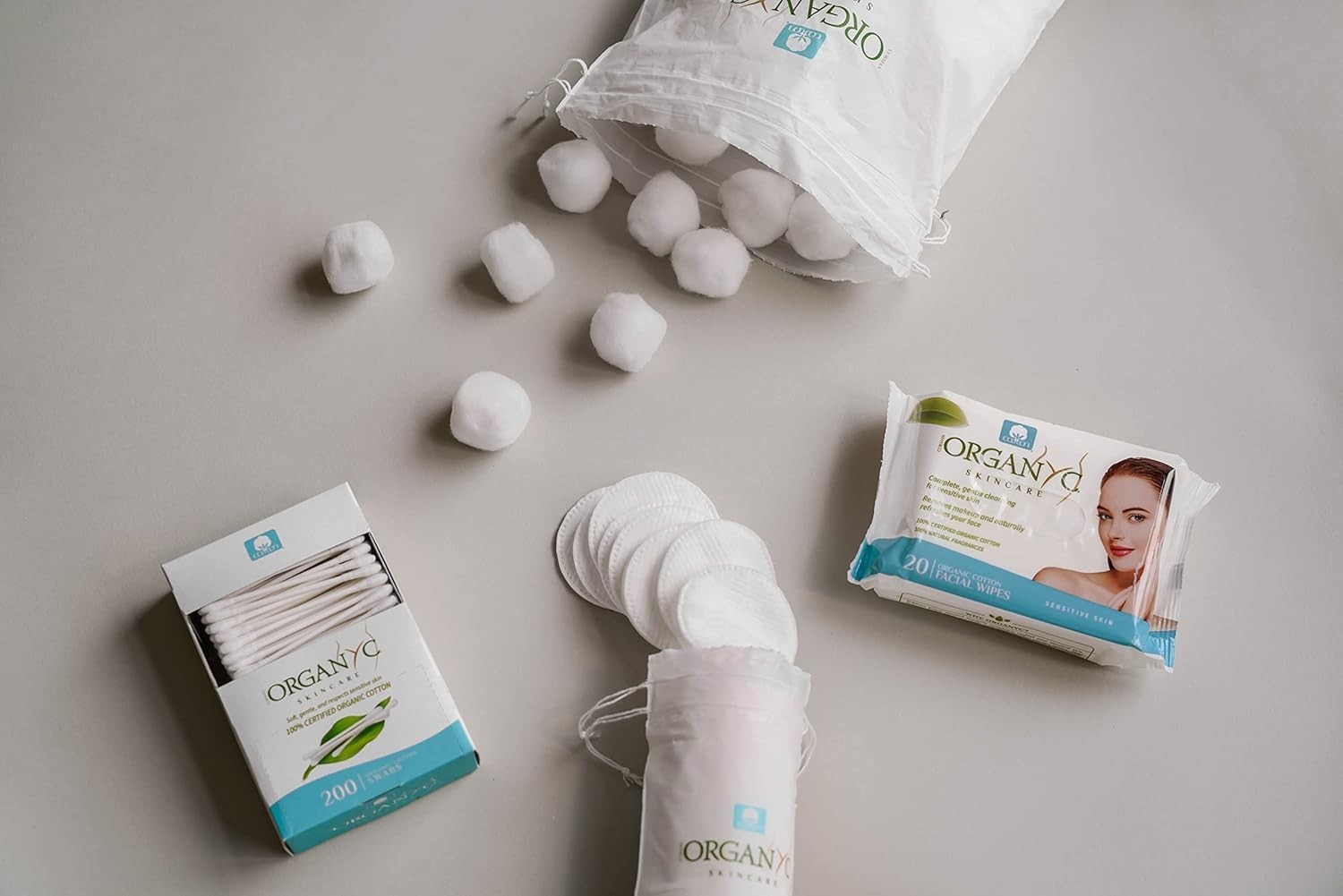 Certified Organic Cotton Swabs - No Man-Made Materials, 200 Count,