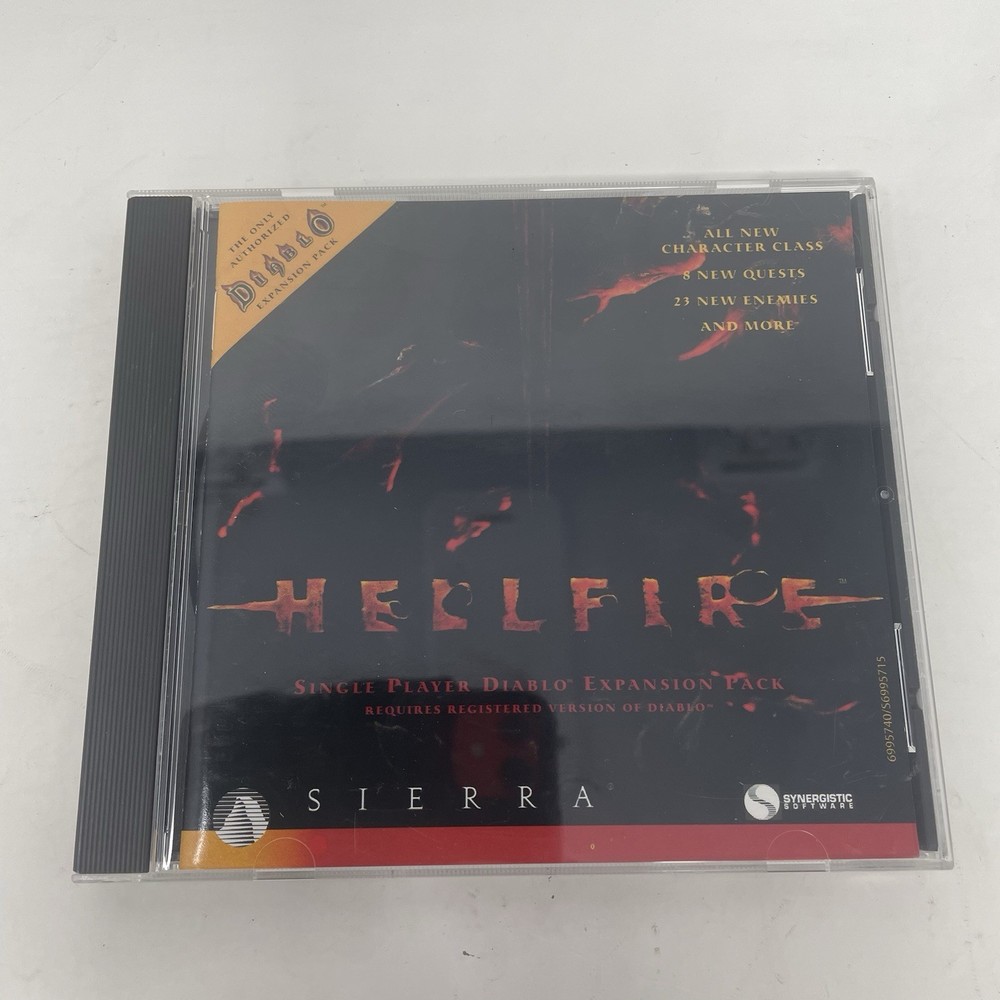 Hellfire Single Player Diablo Expansion Pack Standard Case PC Sierra
