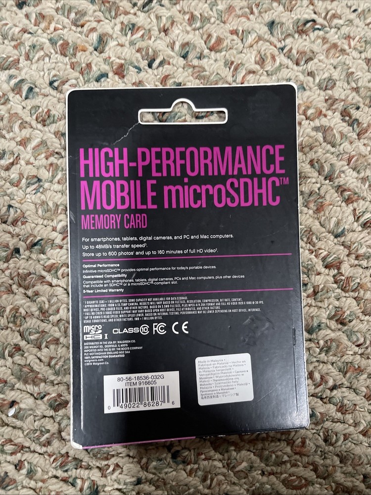 Infinitive High Performance Mobile MicroSD SDHC Memory Cards, 32GB