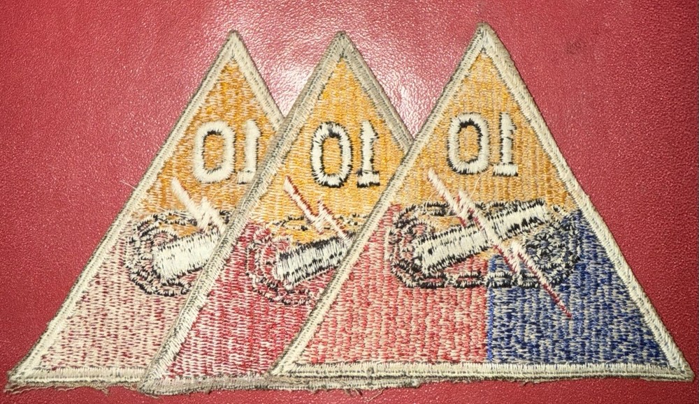 WW2 10th Armored Division Cut Edge SSI Patch (ID / SS)