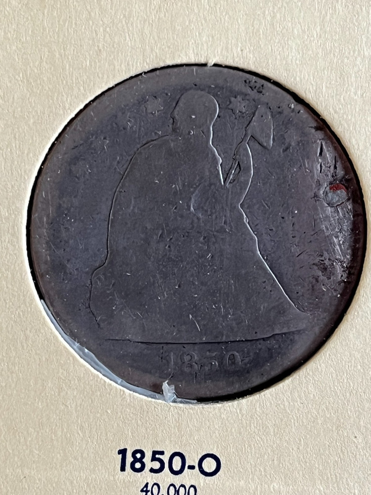 1850-O Seated Dollar