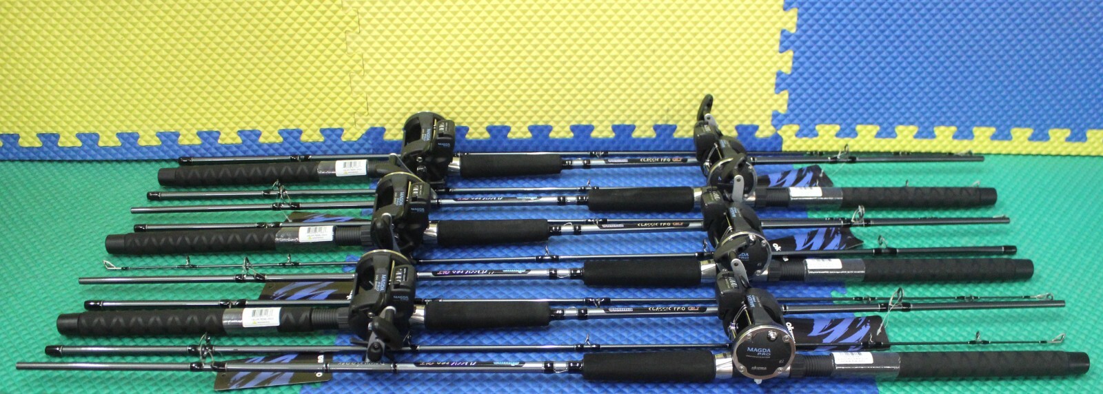 Okuma GLT Rod And Reel Trolling CP-DR-762ML W/Magda MA- 20DX Combo 6-Pack