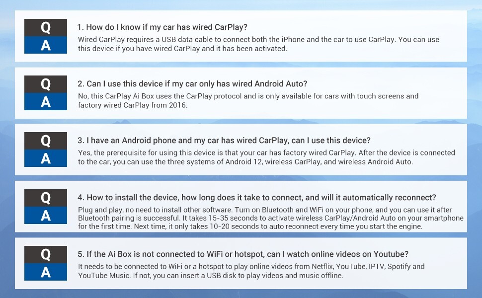 2024 AI Box Wireless Carplay & Android Auto YouTube & Netflix Multimedia Player