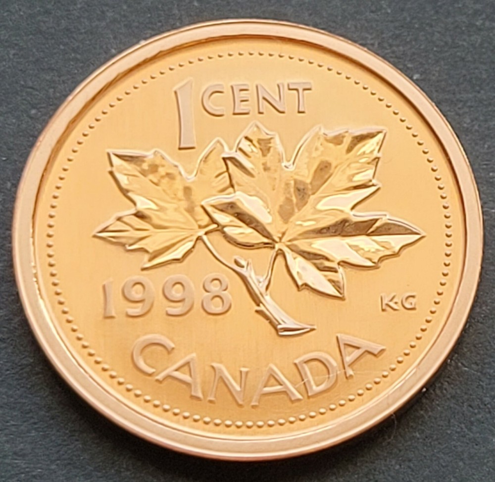 ***  CANADA  ONE  CENT  1998  ***  SPECIMEN  ***  NON  MAGNETIC  ***