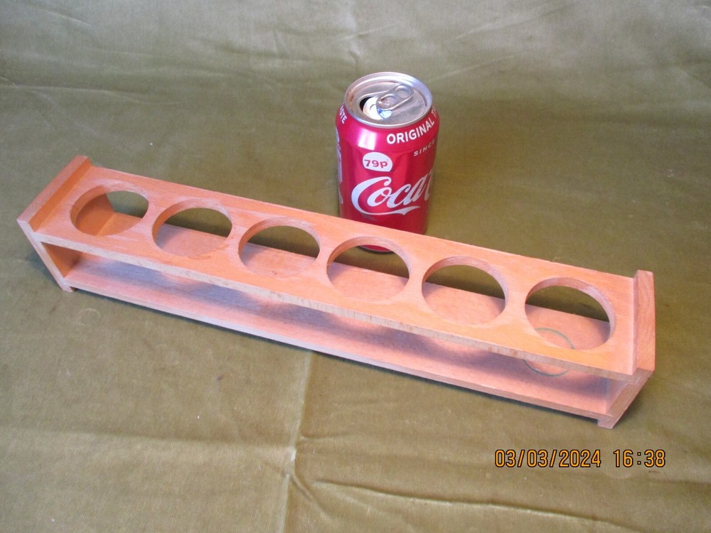 -VINTAGE BEECH WOOD BOTTLE RACK