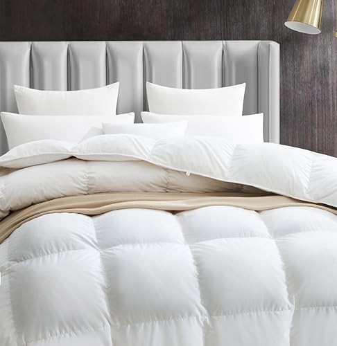 Feather Down Comforter Lightweight White Down Duvet Twin White/Lightweight