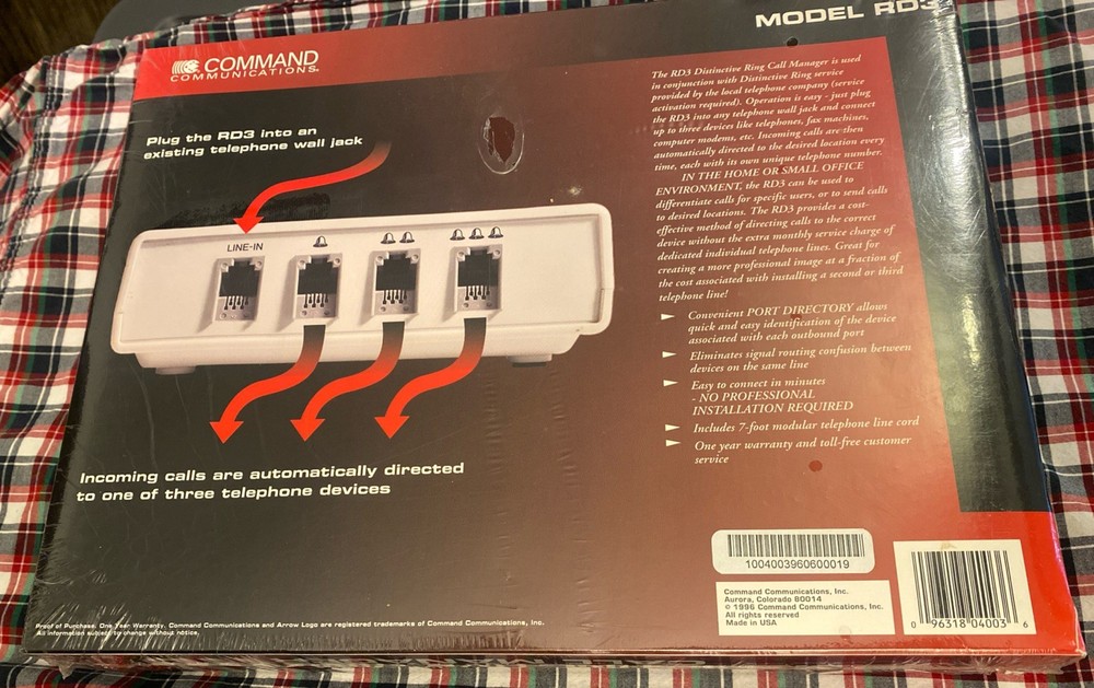 Command Communications RD 3 Call Manager New In Box 1996