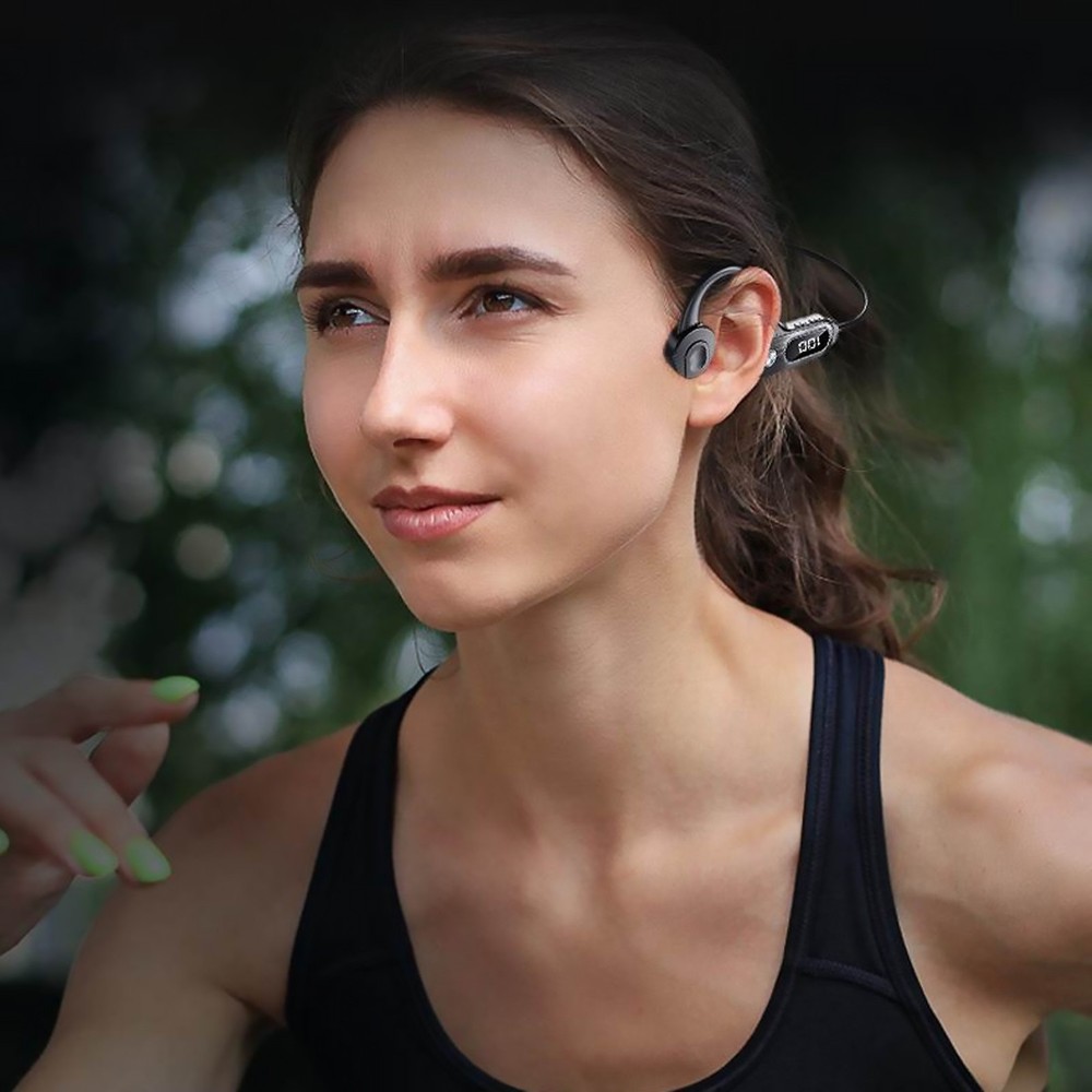 88 Hours Wireless Bluetooth 5.3 Bone Conduction Headphones Exercise 30 days