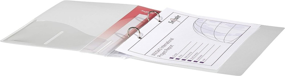 Snopake A5 2 O-Ring 15mm RingBinder - Clear Ref: 10108 1 Transparent